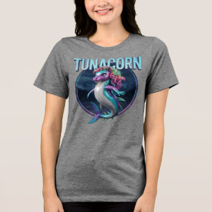Tunacorn Photographic – Tuna Unicorn Funny Animal Tri-Blend Shirt