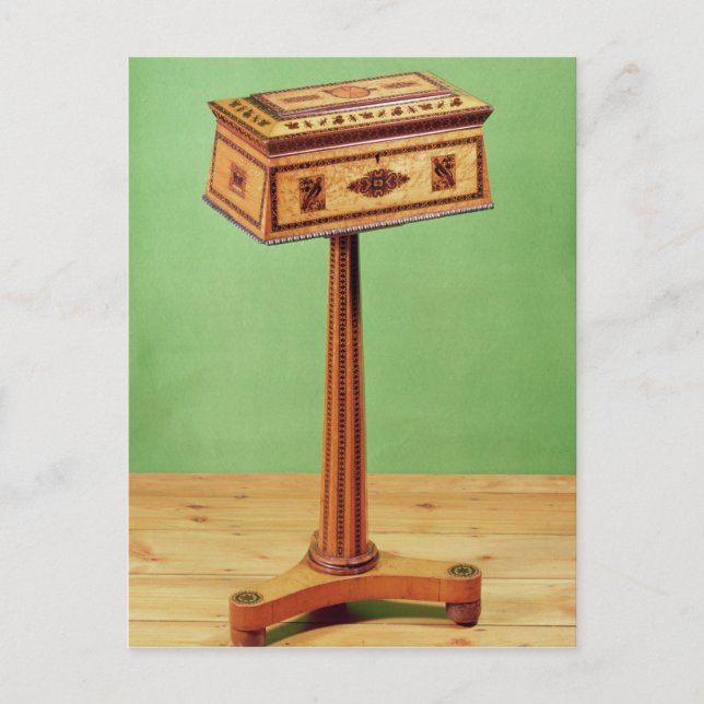 Tunbridge-ware tea poy postcard (Front)