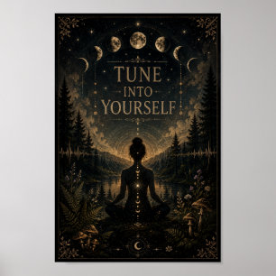 Tune Into Yourself Poster Celestial Meditation