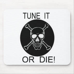 Tune It Or Die Circle Skull Mouse Mat