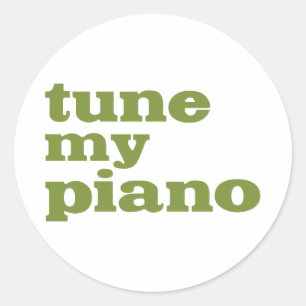 Tune My Piano Classic Round Sticker