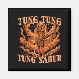Tung Tung Sahur Baseball Bat Lightning Meme Boys Magnet
