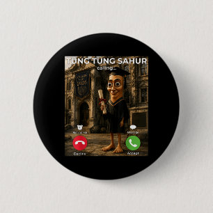 Tung Tung Sahur Calling Meme Graduation Graduation 6 Cm Round Badge