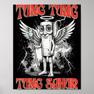 Tung Tung Tung Sahur Angel Wings Funny Meme Boys Poster