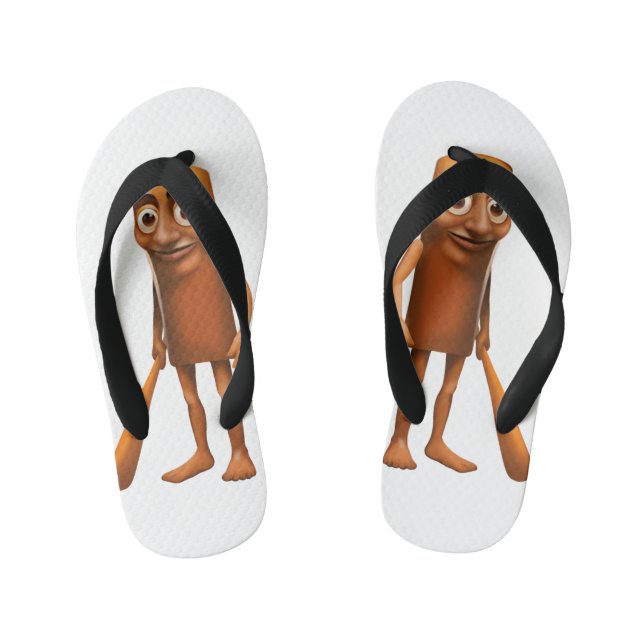 Tung Tung Tung Sahur Funny  Cartoon Kid's Flip Flops (Footbed)