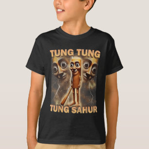 Tung Tung Tung Sahur Funny Meme Brainrot Humour Ge T-Shirt