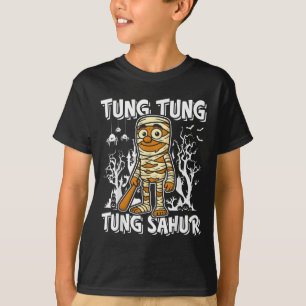 Tung Tung Tung Sahur Halloween Mummy Italian Brain T-Shirt