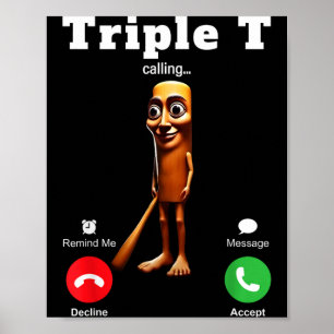 Tung Tung Tung Sahur Is Calling Meme Funny Poster