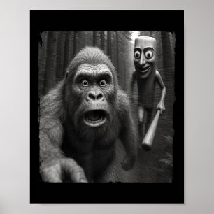 Tung Tung Tung Sahur Italian Brainrot Meme Bigfoot Poster