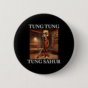 Tung Tung Tung Sahur Italian Brainrot Meme Funny 6 Cm Round Badge
