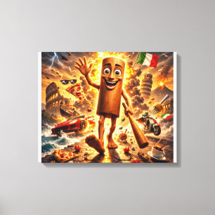 tung tung tung Wooden Meme Character2 Canvas Print