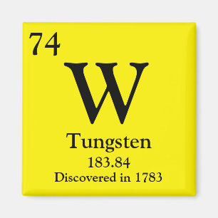 Tungsten Periodic Table Magnet