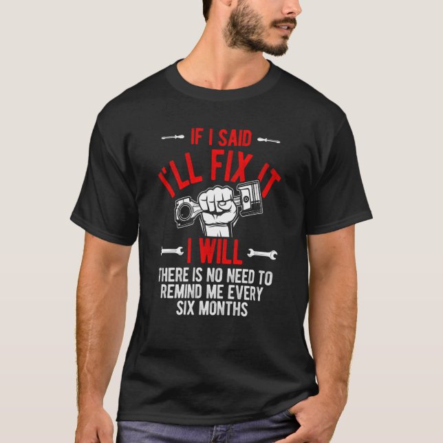 Tuning Car Repairing Cars Mechanic Tools  11 T-Shirt (Front)