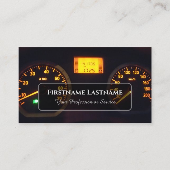 Tuning experts and mechanics car repair shop busin business card (Front)