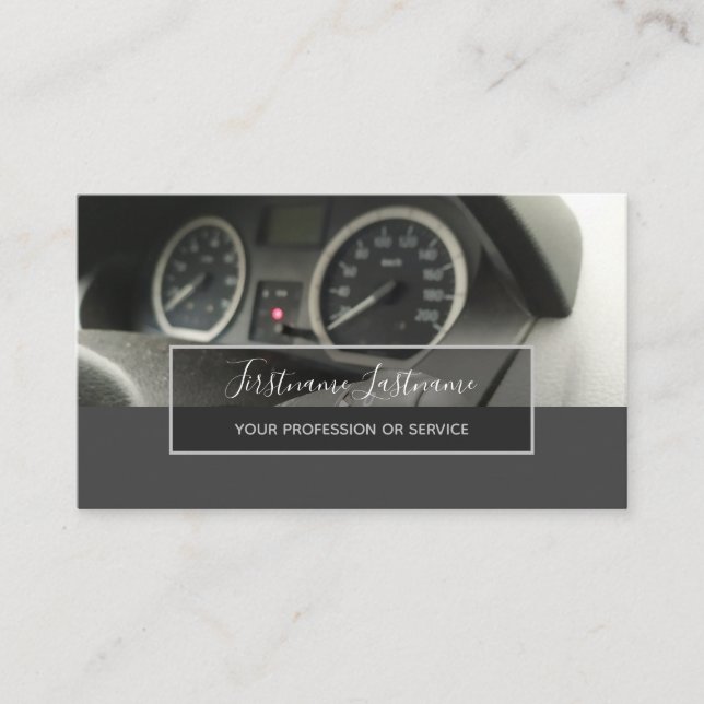 Tuning experts and mechanics car repair shop busin business card (Front)