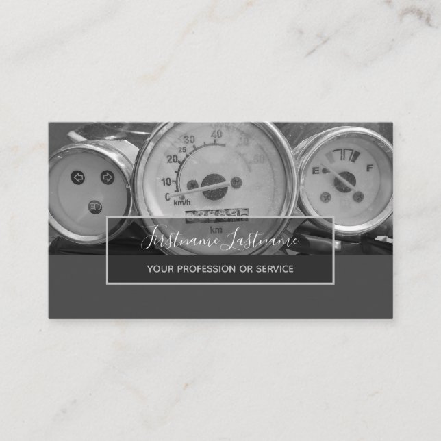 Tuning experts and mechanics car repair shop business card (Front)
