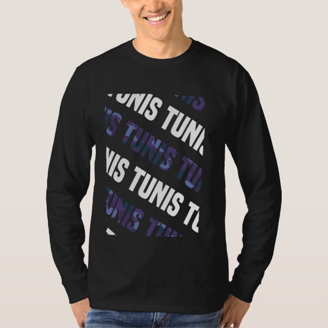 Tunis Camo Pattern Purple Camouflage T-Shirt (Front)
