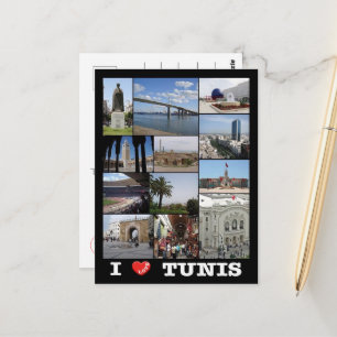 Tunis - I Love - Tunisia - Postcard