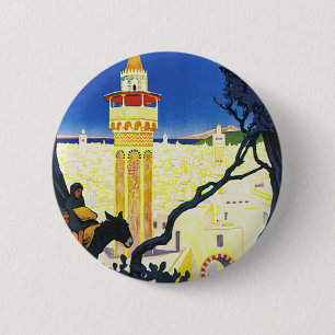 Tunis ~ L'Orient Aux Portes de Marseille 6 Cm Round Badge