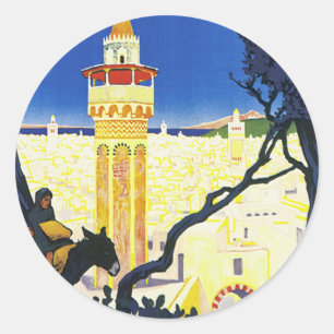 Tunis ~ L'Orient Aux Portes de Marseille Classic Round Sticker
