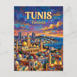 Tunis Skyline Tunisia Postcard
