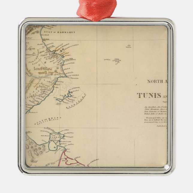 Tunis, Tripoli Metal Tree Decoration (Front)