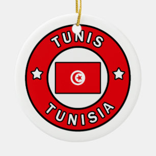 Tunis Tunisia Ceramic Tree Decoration
