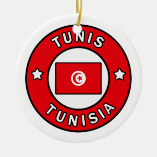 Tunis Tunisia Ceramic Tree Decoration