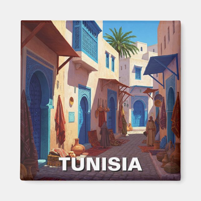 Tunis Tunisia Travel Magnet (Front)