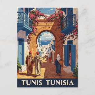 Tunis Tunisia Travel Medina Postcard