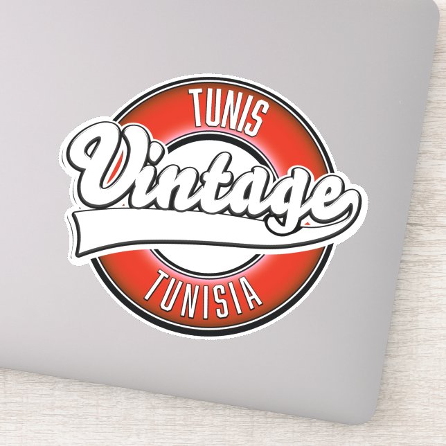 Tunis Tunisia vintage style logo (Detail)