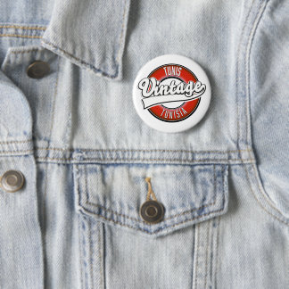 Tunis Tunisia vintage style logo 6 Cm Round Badge