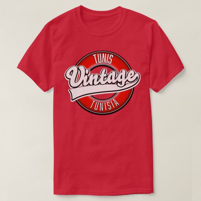 Tunis Tunisia vintage style T-Shirt (Design Front)