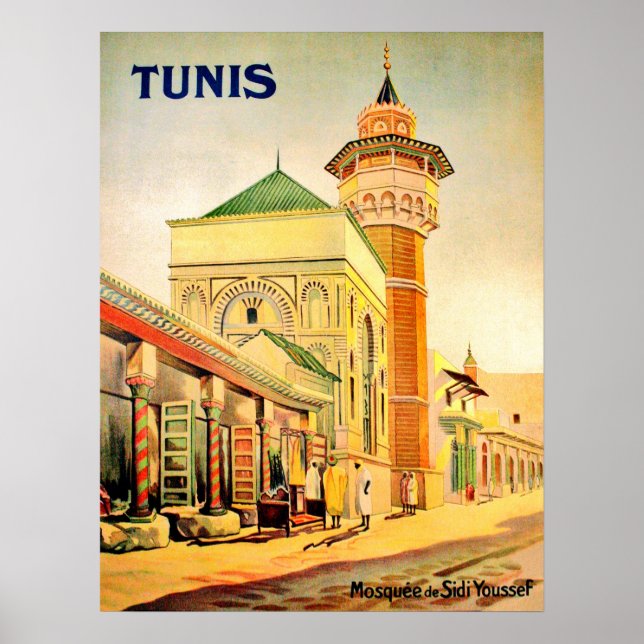 Tunis, Tunisia, Youssef Dey Mosque, city centre Poster (Front)