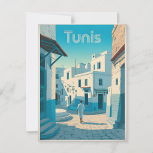 Tunis vintage postcard
