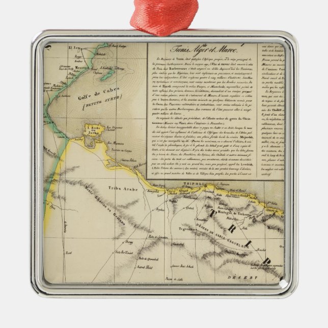 Tunisia and Libya Metal Tree Decoration (Front)