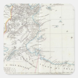 Tunisia and Lybia Square Sticker