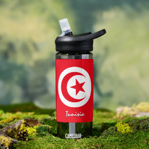 Tunisia bottle, patriotic Tunisian Flag Water Bottle