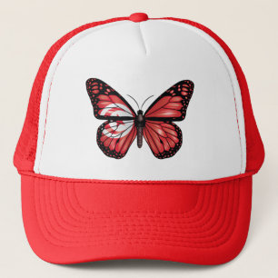 Tunisia butterfly monarch flag trucker hat