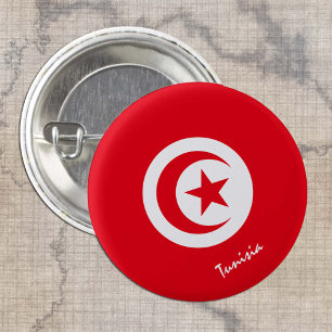 Tunisia button, patriotic Tunisian Flag fashion 3 Cm Round Badge