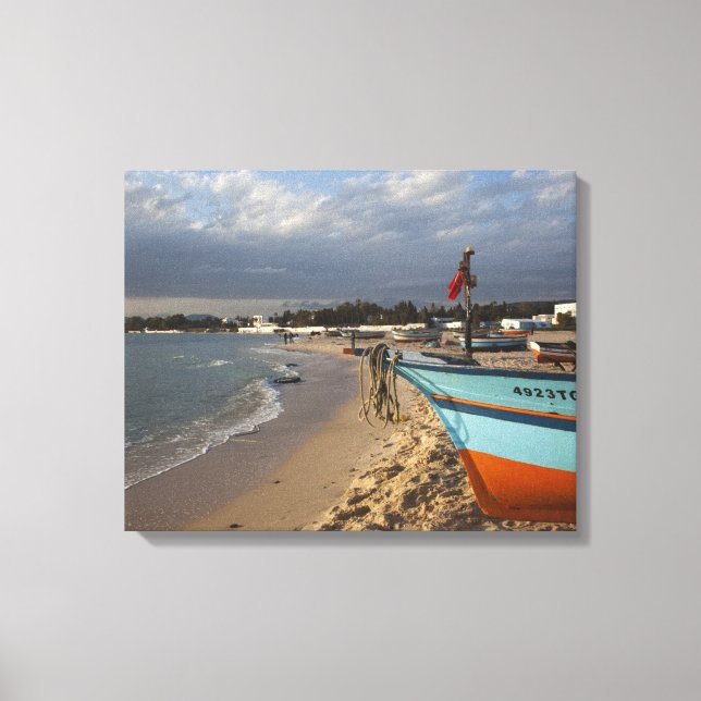 Tunisia, Cap Bon, Hammamet, waterfront, Canvas Print (Front)