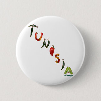 Tunisia Chilli Peppers 6 Cm Round Badge