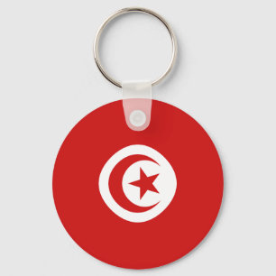 Tunisia Fisheye Flag Keychain