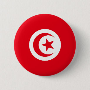 tunisia flag 6 cm round badge