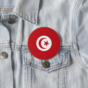 Tunisia flag 7.5 cm round badge