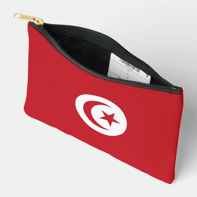 Tunisia flag accessory pouch (Open)