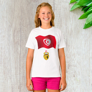 Tunisia Flag and Coat of Arms Patriotic Tunisian  T-Shirt