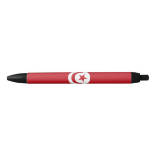 Tunisia flag black ink pen