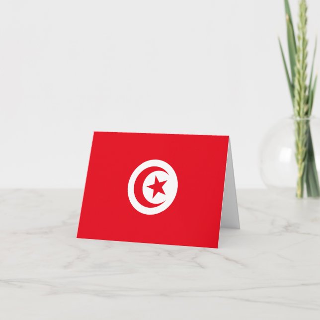 Tunisia Flag Card (Front)