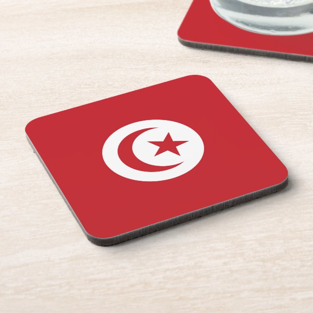 Tunisia flag coaster (Left Side)